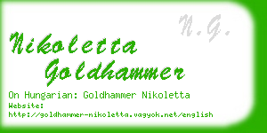 nikoletta goldhammer business card